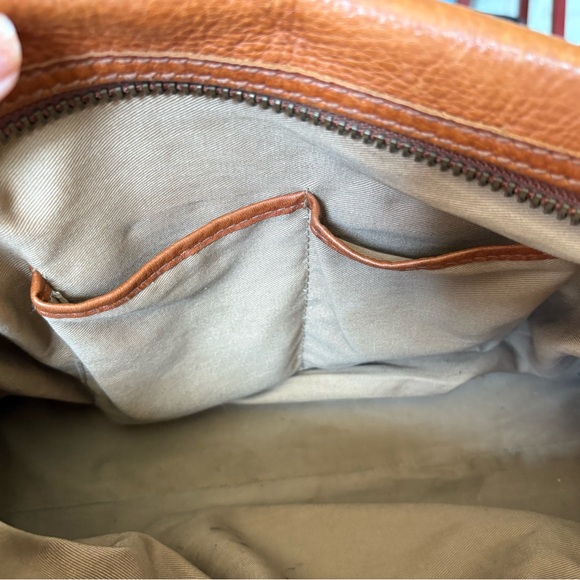 Maxwell Brown Leather Women's small duffle style Bag - Picture 5 of 14